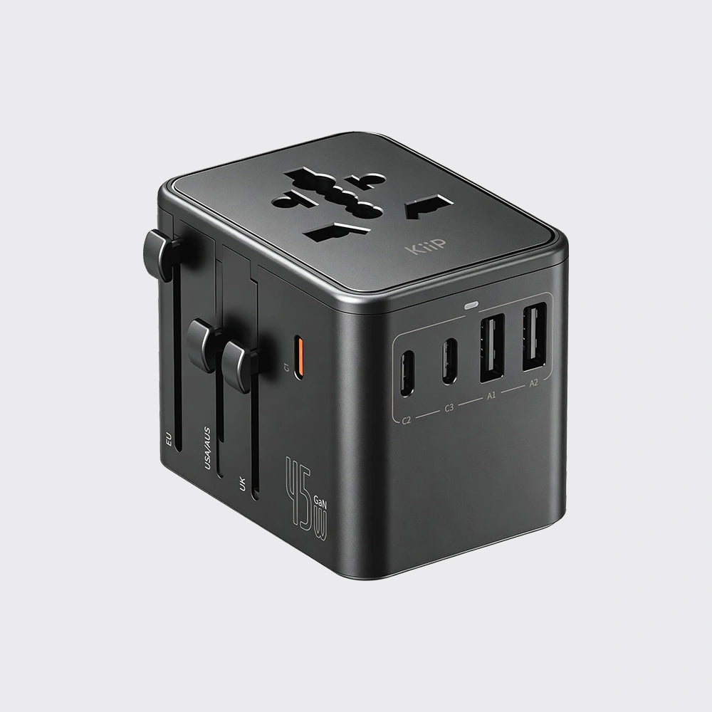 KiiP C45T Travel Adaptor GaN Adapter Charger Universal PD Fast Charging 45W