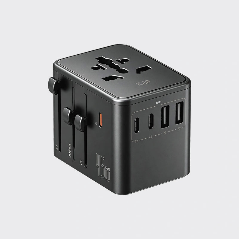 KiiP C45T Travel Adaptor GaN Adapter Charger Universal PD Fast Charging 45W