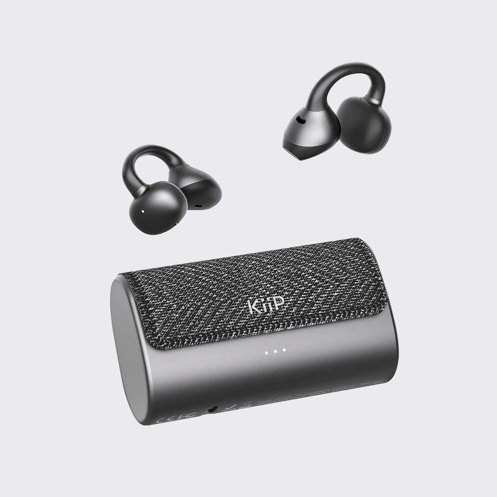 KiiP DTH30 OWS Earphone Bluetooth 6.0 Flexible Clip Premium Leather Compact Case