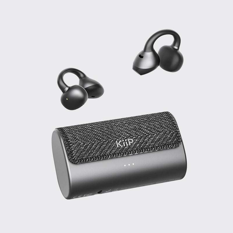KiiP DTH30 OWS Earphone Bluetooth 6.0 Flexible Clip Premium Leather Compact Case