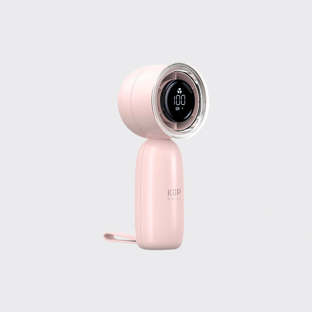 KiiP Fan03 Kipas Angin Mini Portable Rechargeable Fan-5Speed Kipas Genggam LED Display Wind