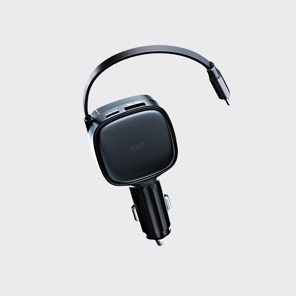 KiiP SC17 Car Charger Retractable PD 84W Charger Mobil Fast Charging