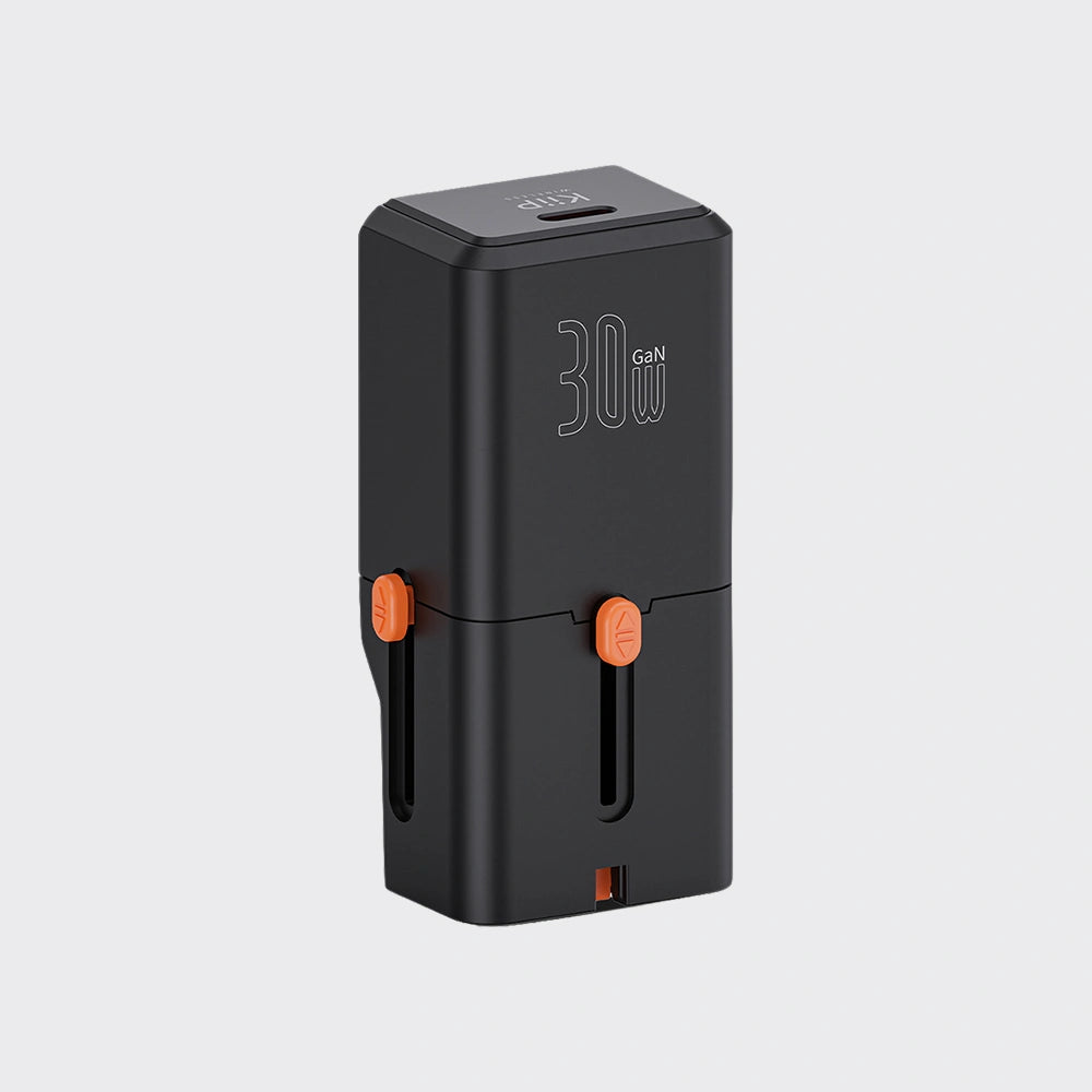 KiiP C23T Universal Travel Adaptor Charger Mini Fast Charging 30W GaN Portable Travel
