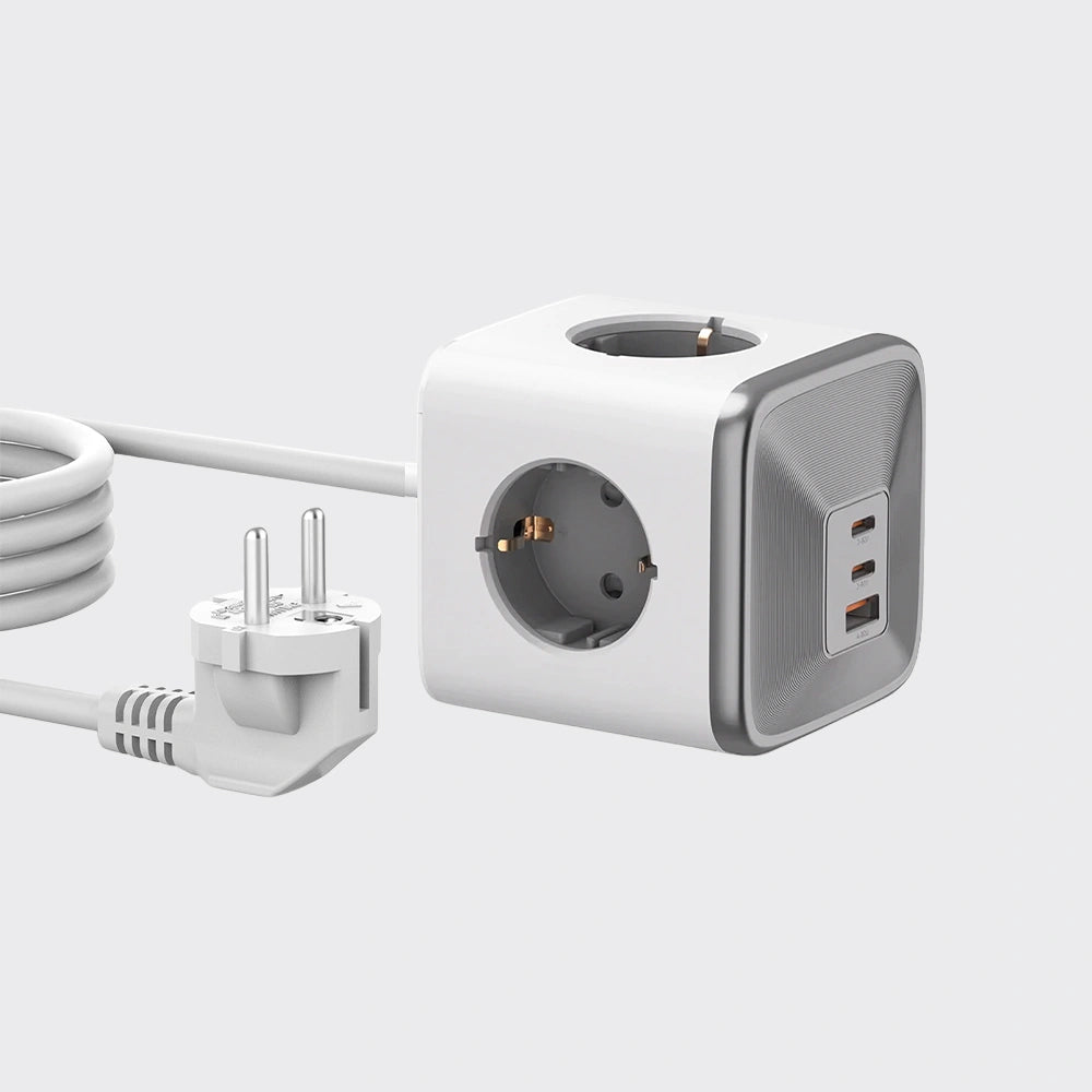 KiiP Charger C32T Power Cube Adaptor GaN 33W Fast Charging Adapter AC Socket 4000W With Cable