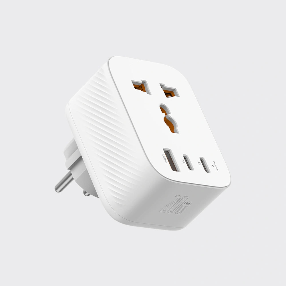 KiiP C33T Compact Universal Travel Adaptor 4000W Fast Charging Adapter EU/USA/UK