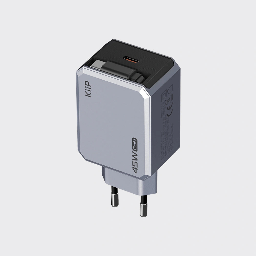 KiiP C42E Adaptor Gan6 Fast Charging 45W Kepala Charger QC 3.0 PPS PD 3.0