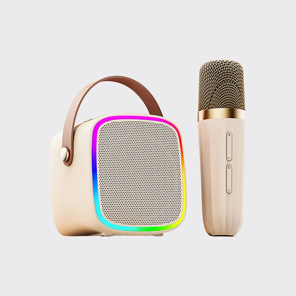 KiiP Wireless Y8 Bluetooth Portable Karaoke Wireless Speaker With Microphone RGB Audio Stereo
