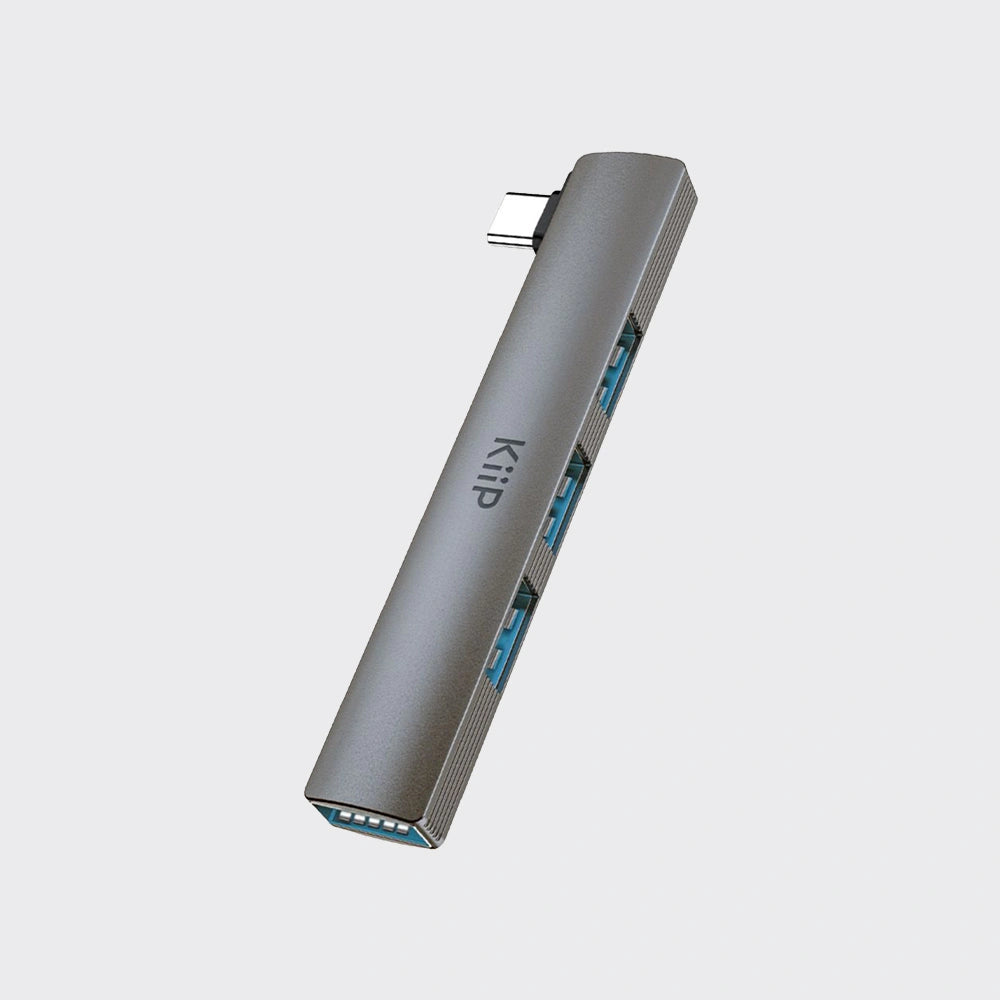 KiiP USB Hub 4 Port 5Gbps 3.0 Ultra Slim Built In Transfer Data Card Slot