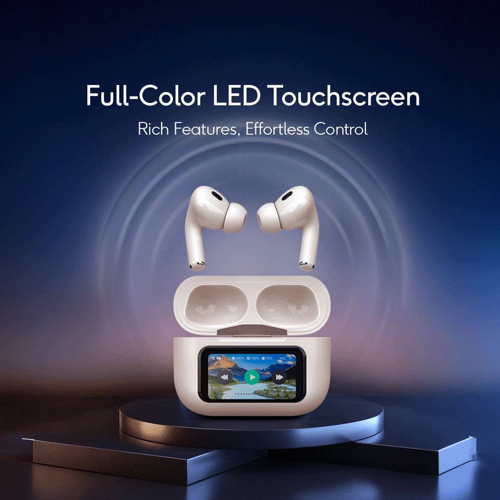 KiiP DTS16 Tws  ANC Headset Bluetooth 5.4 Earphone Smart Screen Active Noise Reduction