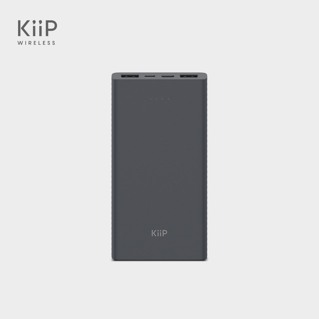 KiiP E41 Power Bank Slim 10000mAh Dual Input Type-C Micro USB Port