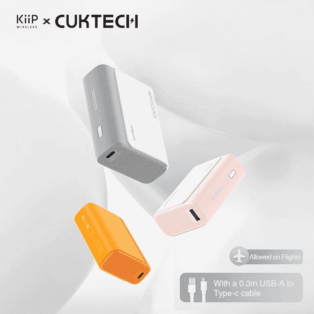 KiiP x Cuktech Pocket Power Bank 10000mAh 30W USB Type-C Fast Charging