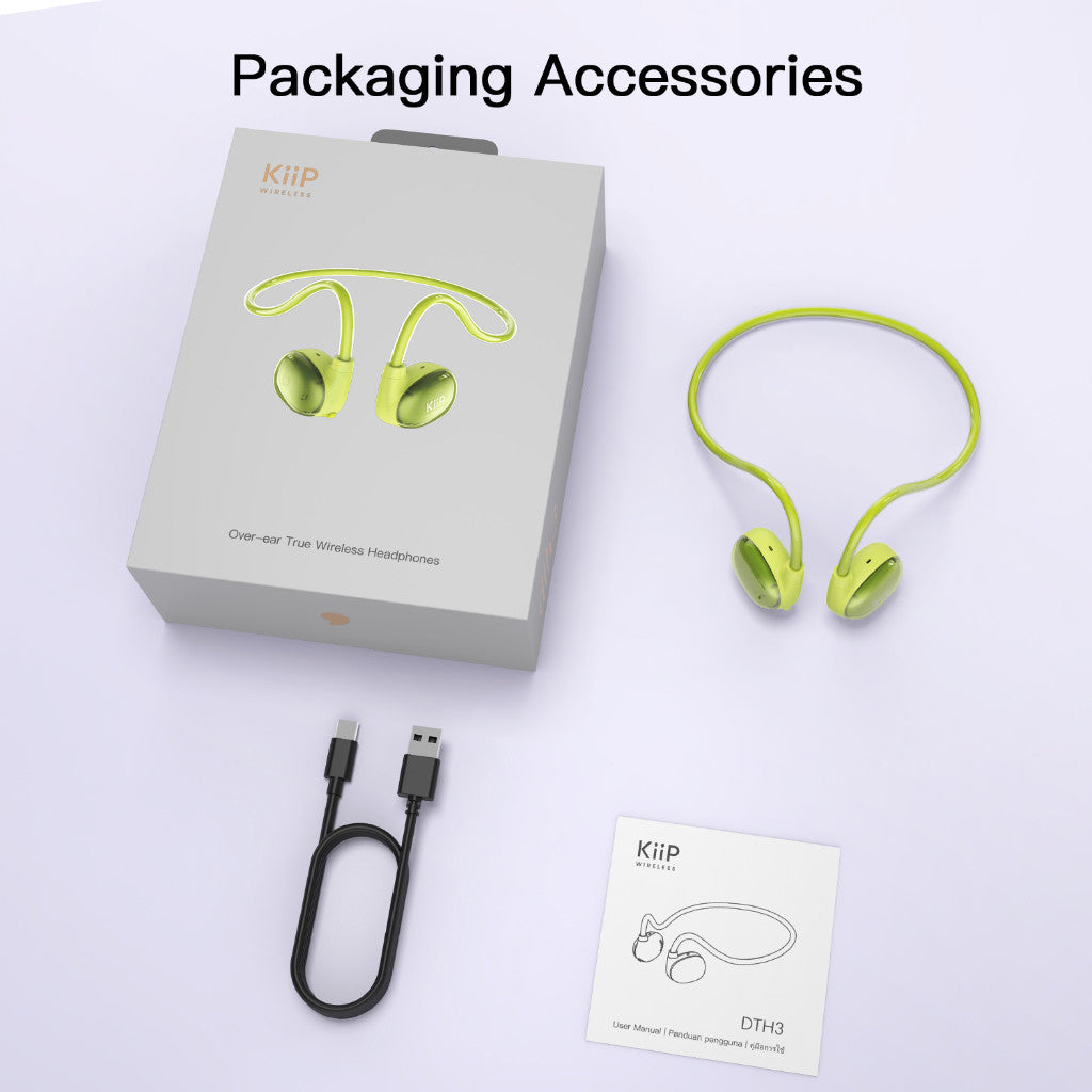 KiiP Wireless DTH3 Bluetooth Headset Headphone Earphone Over Ear