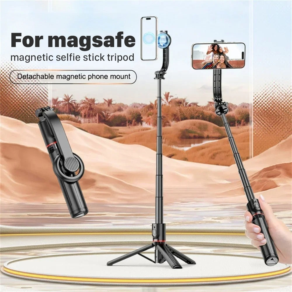 KiiP Wireless Selfie03 Tongsis Bluetooth Adjustable Tripod Magnetic Selfie Stick Magsafe Handphone