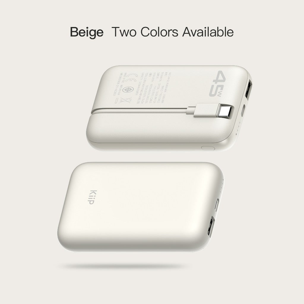 KiiP E68 Power Bank Fast Charging 45W Quick Charge Type C PD 10500mAh