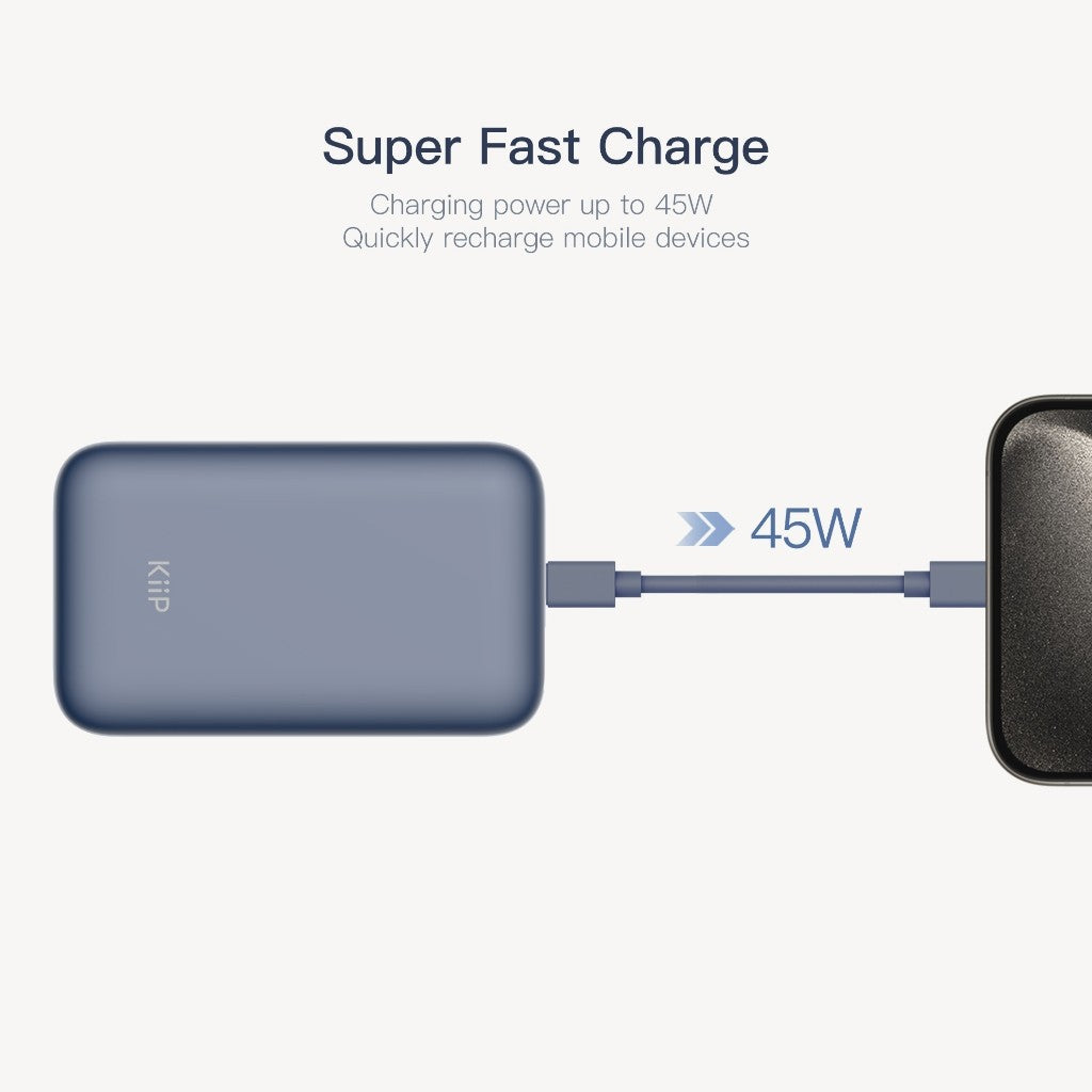 KiiP E67 Power Bank Fast Charging 45W Type C PD 10500mAh
