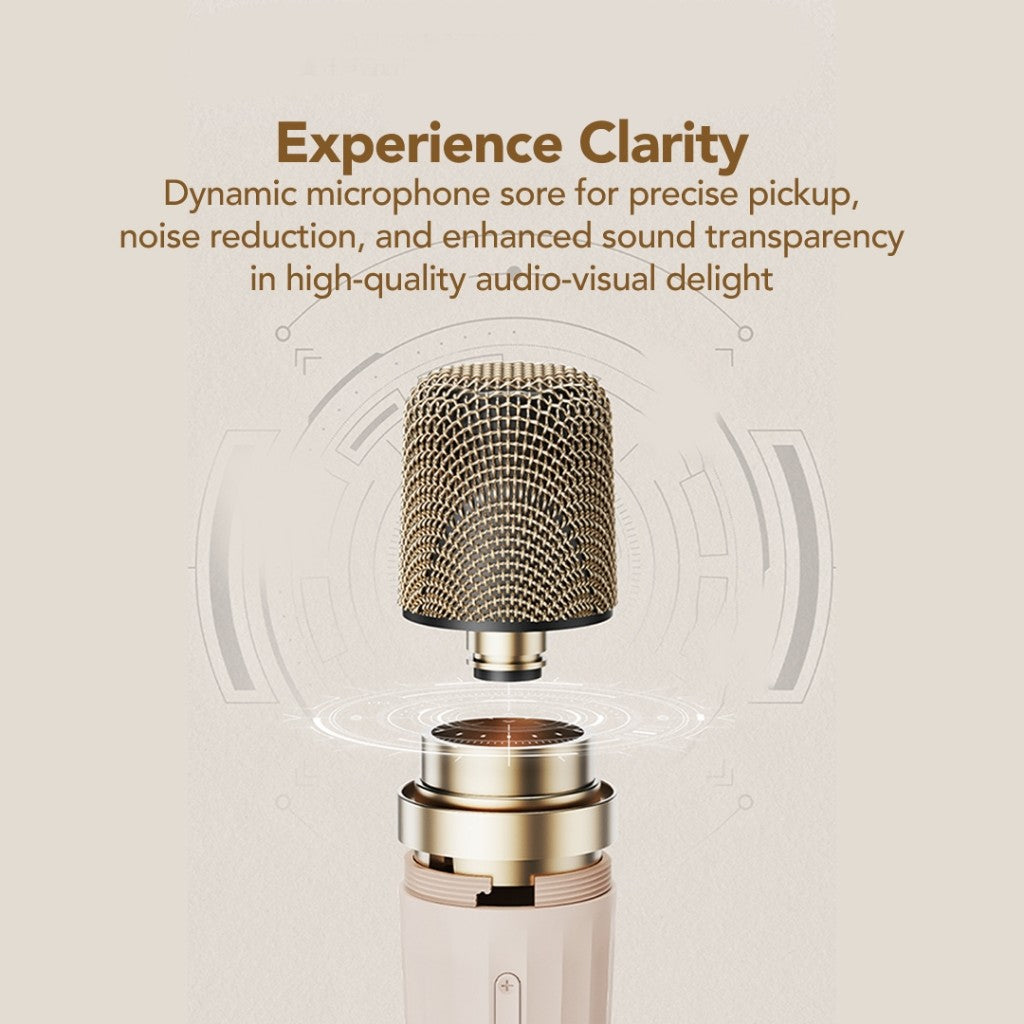 KiiP Wireless Y8 Bluetooth Portable Karaoke Wireless Speaker With Microphone RGB Audio Stereo