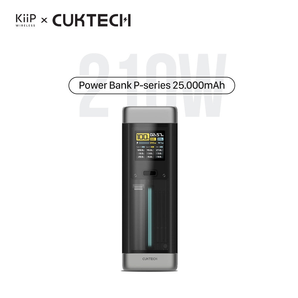 KiiP x Cuktech P23 Power Bank 25000mAh 210W USB Type-C Fast Charging