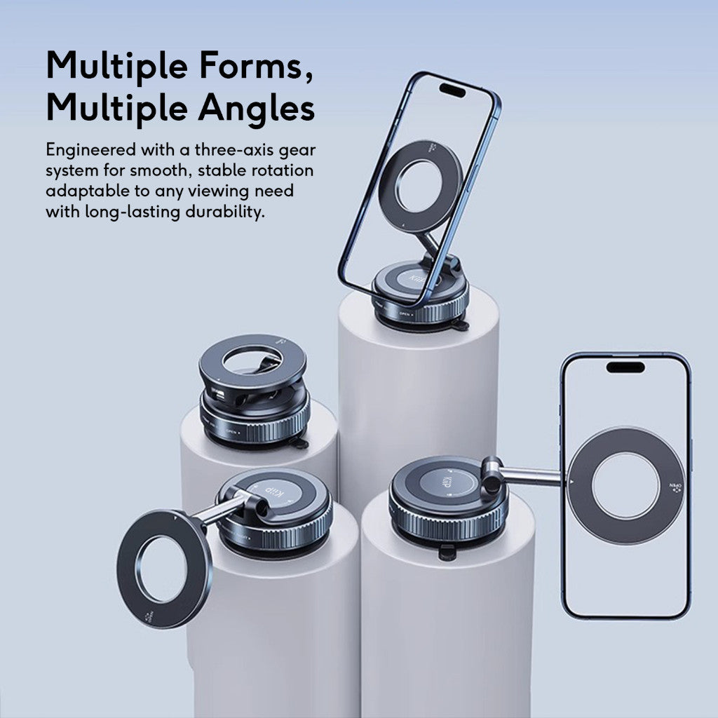 KiiP MCH09 Car Holder Magnetic Adjustable 360° Phone Holder Lipat Electric Mount Car Vacuum Suction