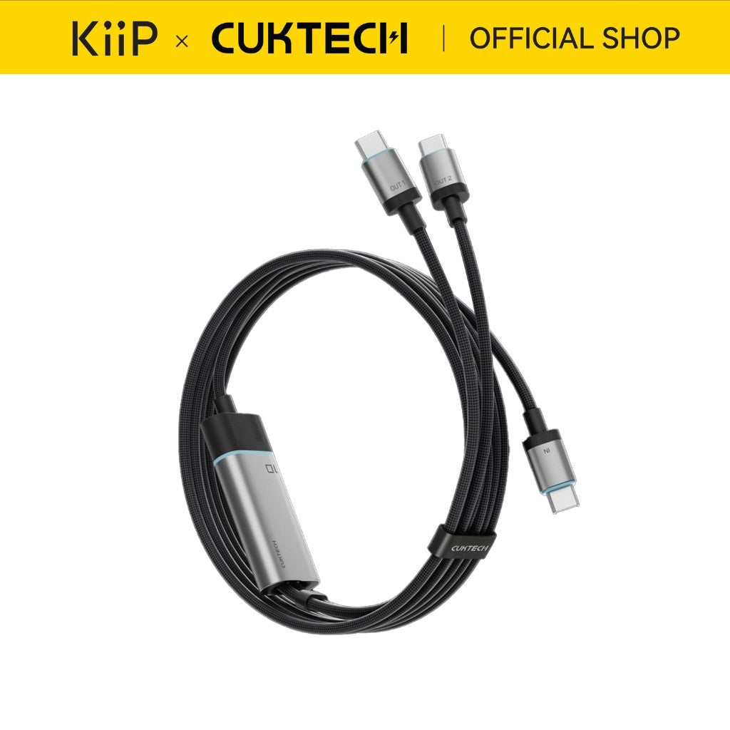 KiiP x Cuktech 10 C2C515 Kabel Data 2in1 100W PD3.0 PP3 QC4 Fast Charging