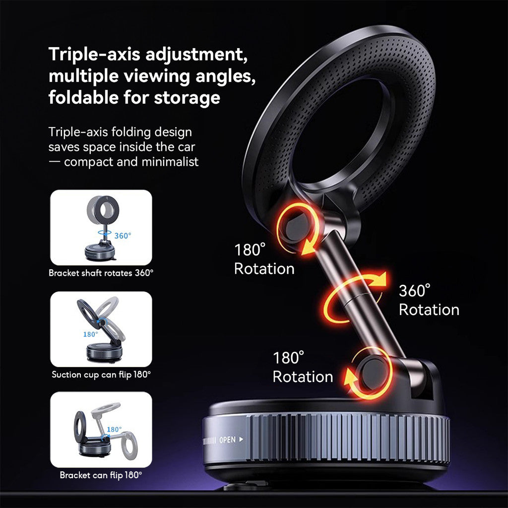 KiiP MCH09 Car Holder Magnetic Adjustable 360° Phone Holder Lipat Electric Mount Car Vacuum Suction