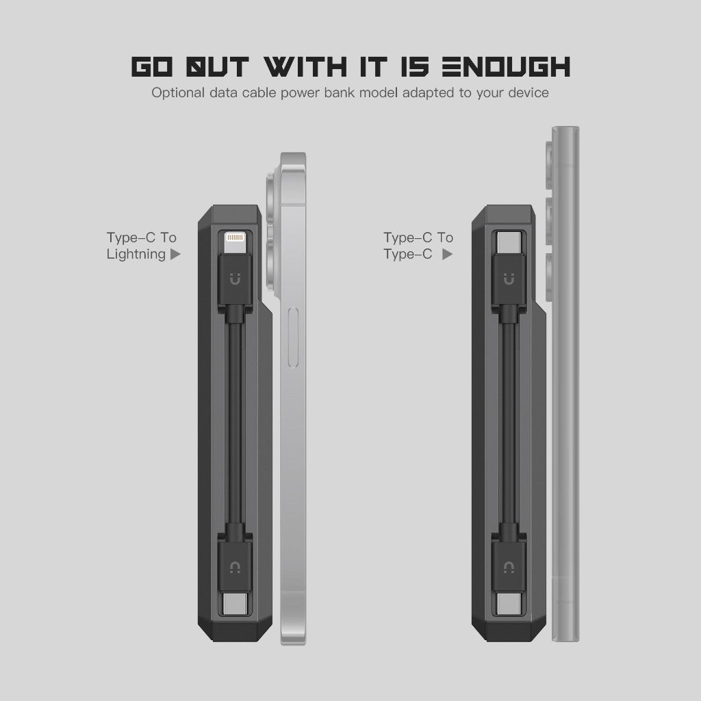 KiiP E59 Power Bank Magnetic Cable 45W Fast Charging TC PD Lightning 20000MAH