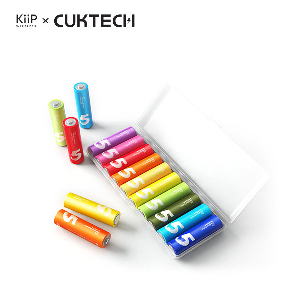 KiiP x Cuktech ZMI Rainbow Alkaline Dry Battery AA Baterai Pack AAA 10pcs 1.5V