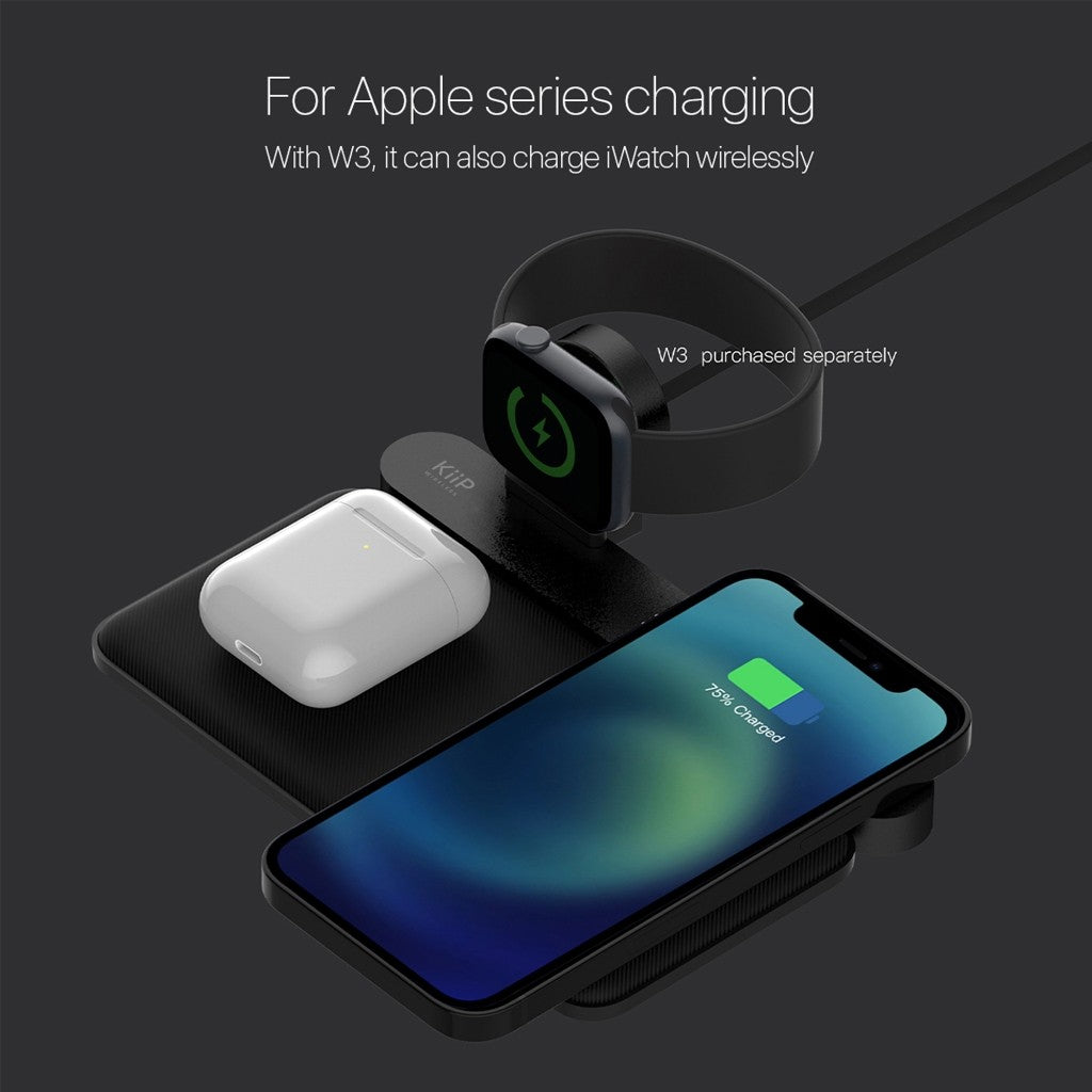 KiiP Wireless W4 Dual Wireless Charger Pad 5in1 55W Fast Charging Station