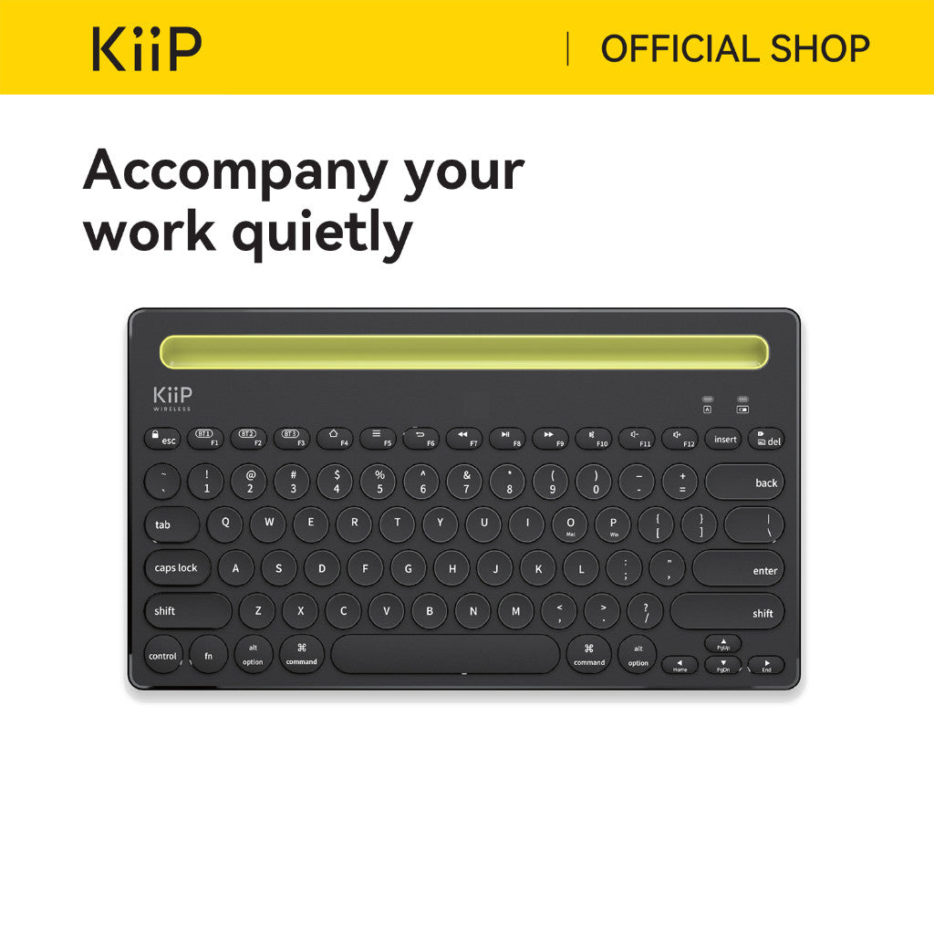 KiiP Wireless Swift Keyboard bluetooth Multi-Device Dual Mode Windows, Mac, Chrome OS Android iOS