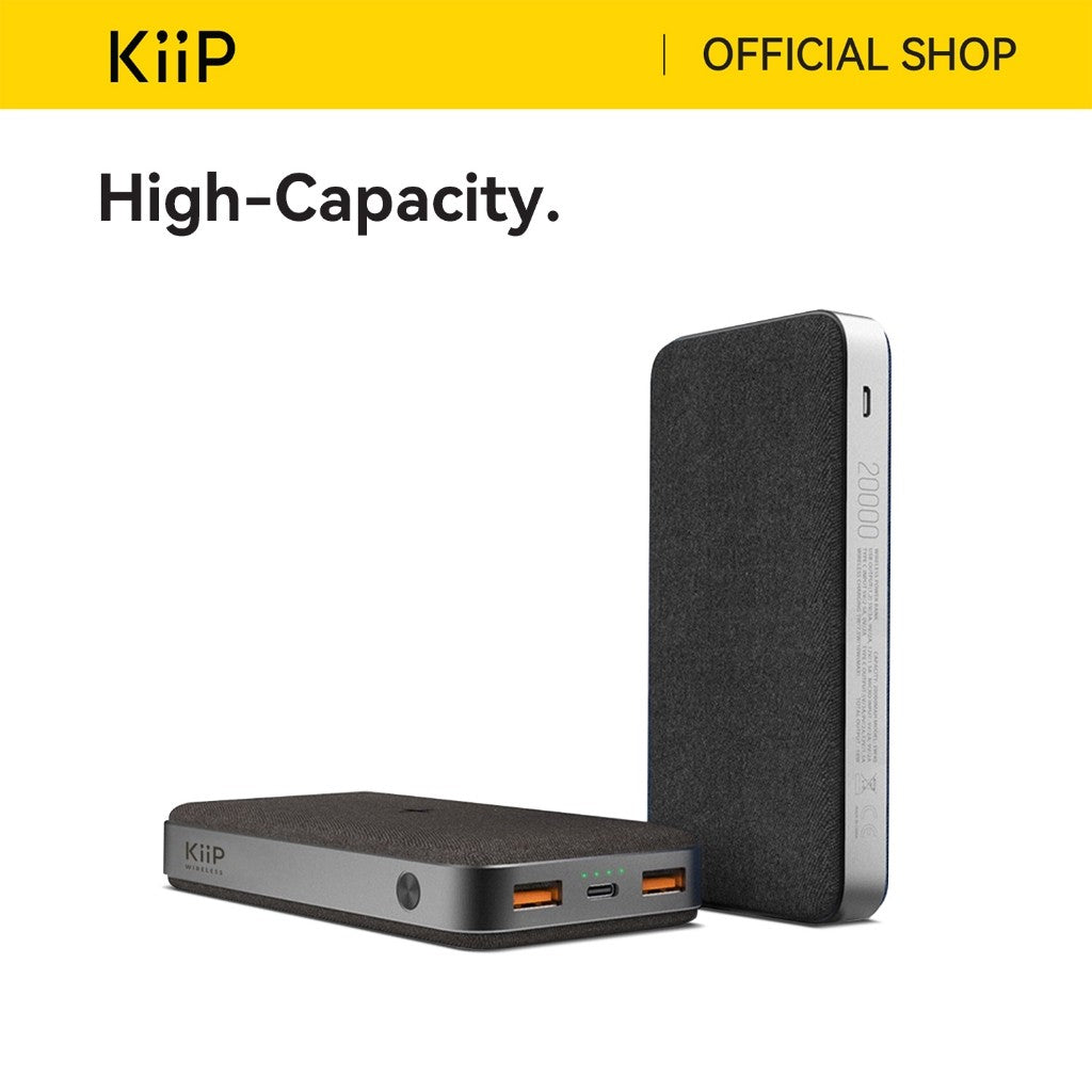 Kiip Wireless EW40 Power Bank 15W Fast Charging PD&QC 3.0 20W 20000mAh