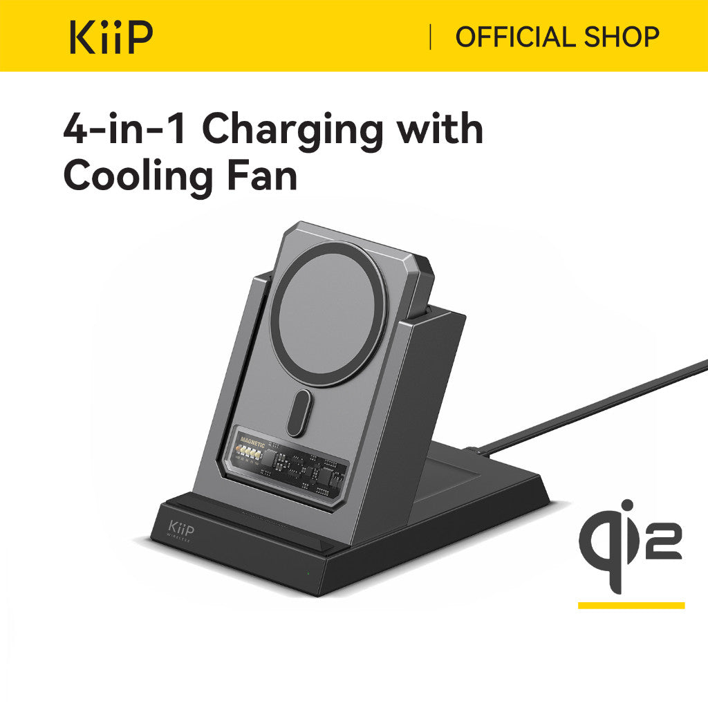KiiP Wireless EW54S Powerbank Wireless Magnetic 4in1 Power Bank Charging Base Wireless Charging 15W