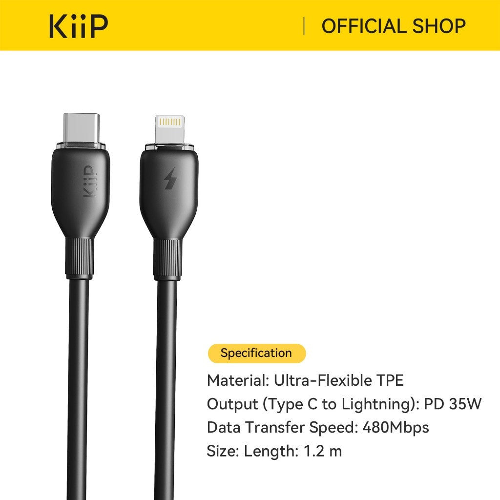 KiiP Cable Fast Charging Kabel Type-C IP/C To C Up To 240W PD 35W