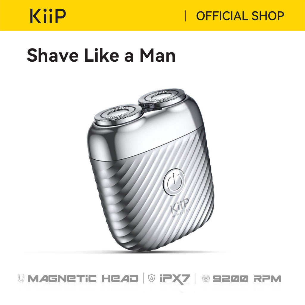 KiiP Mini Shaver Portable Alat Cukur Jenggot Waterproof Alat Pencukur Kumis Elektrik IPX7