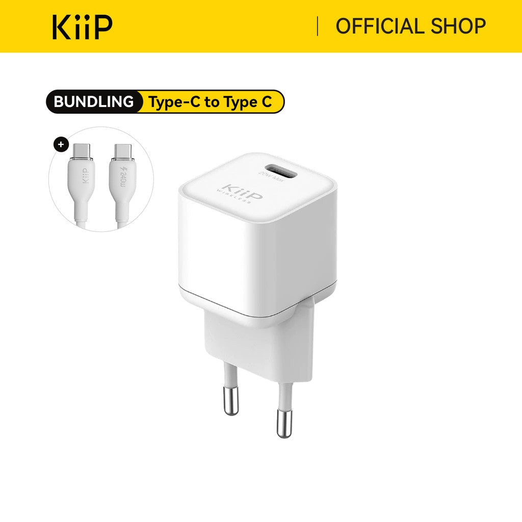 KiiP C16 Adaptor Kepala Charger 20W Travel Fast Charger
