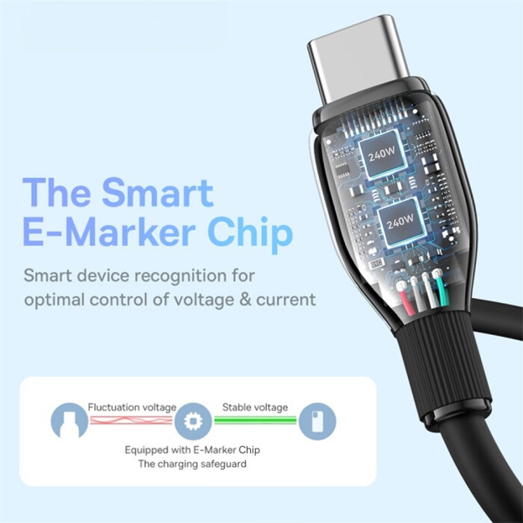 KiiP Cable Fast Charging Kabel Type-C IP/C To C Up To 240W PD 35W
