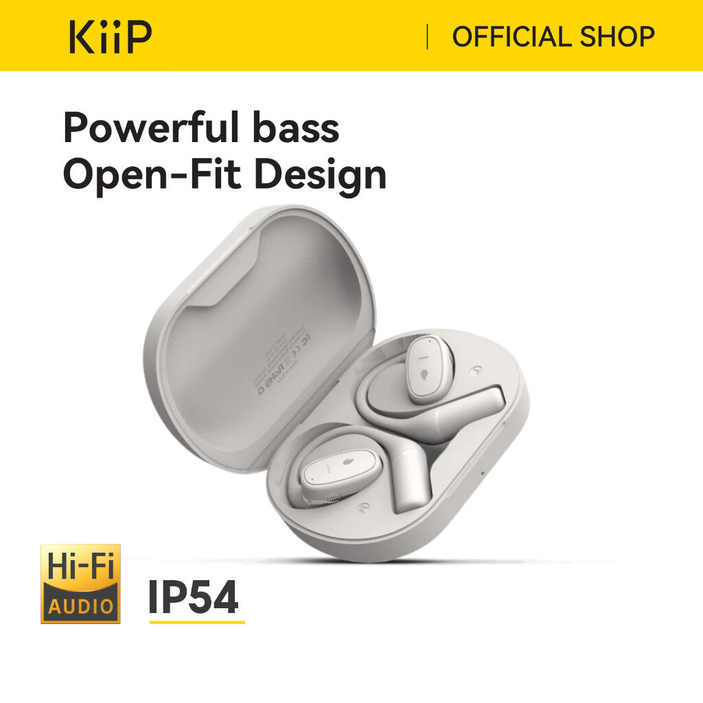 KiiP Wireless DTH11 OWS Sport TWS Earhook Earphone Open Ear Headset Bluetooth HD Voice Call