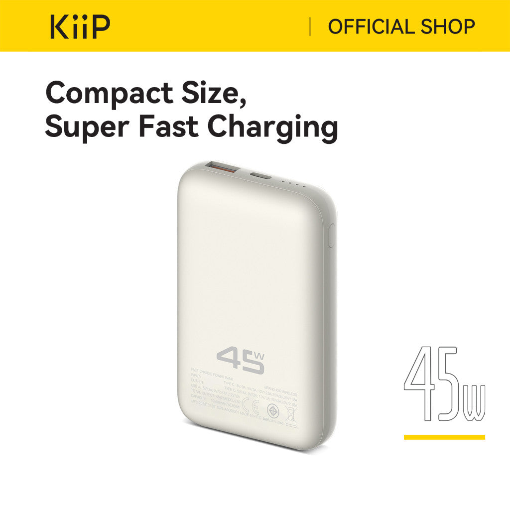 KiiP E67 Power Bank Fast Charging 45W Type C PD 10500mAh