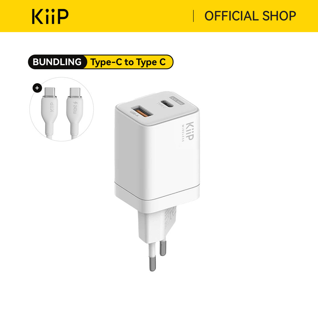 KiiP C10 Kepala Charger 30W Travel Fast Charger