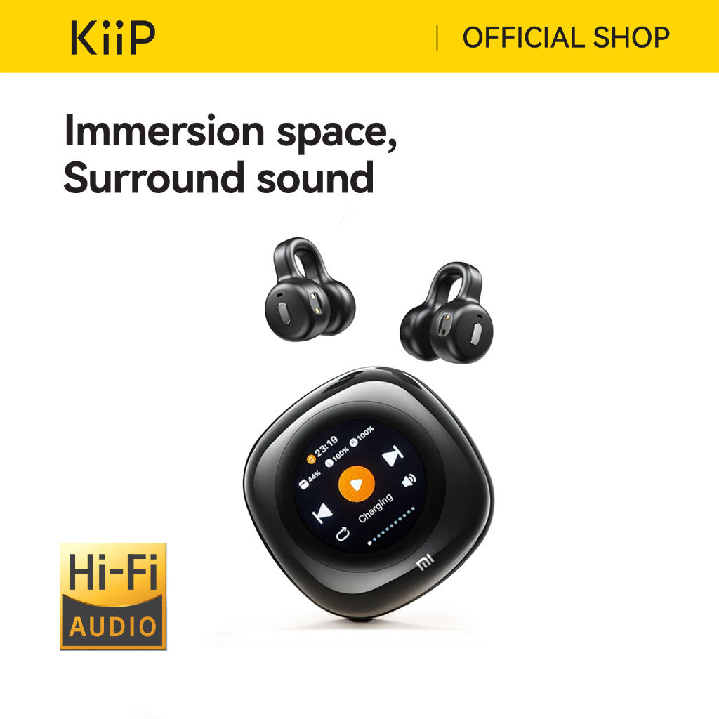 KiiP Wireless OWS DTH8 Smart Headset Bluetooth Earphone TWS Digital Display SD Card