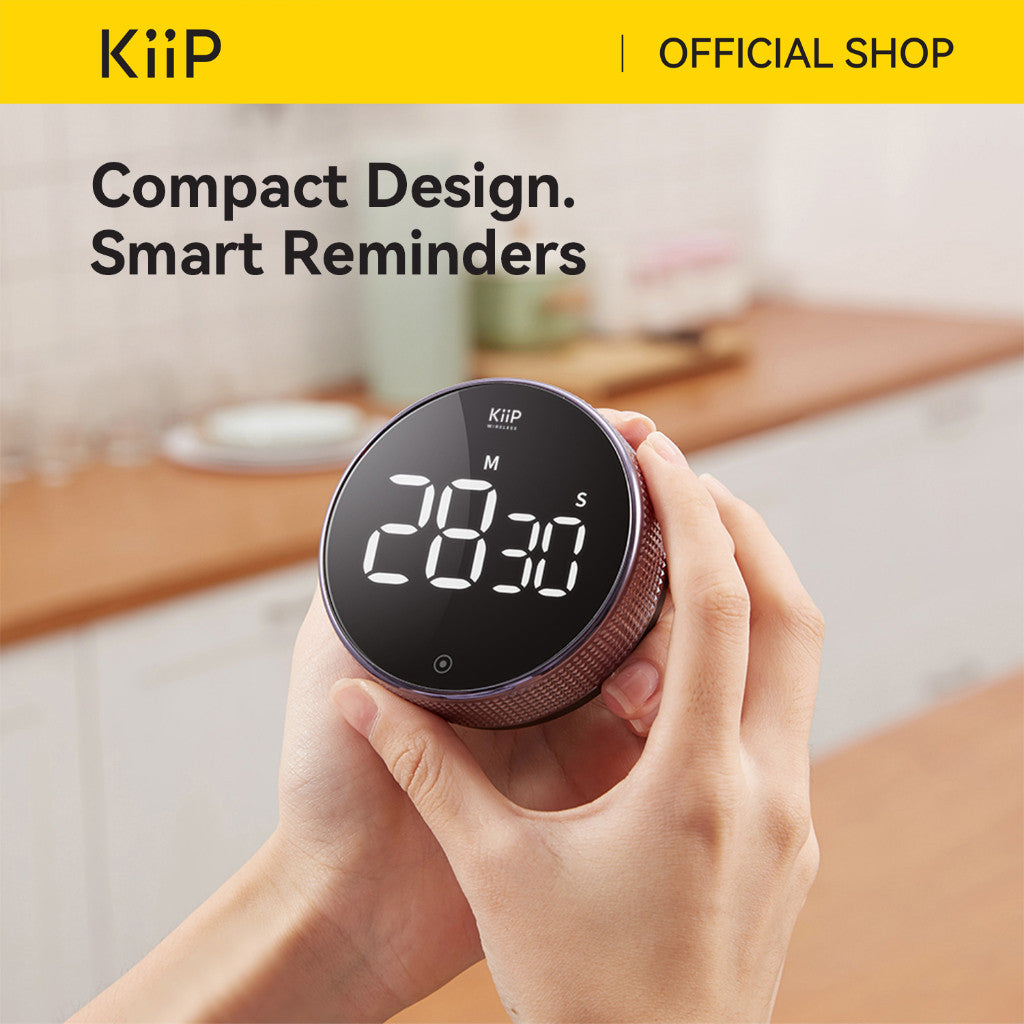 KiiP Digital Timer LED Magnetic Stopwatch Alarm Kitchen Pengatur Waktu Memasak