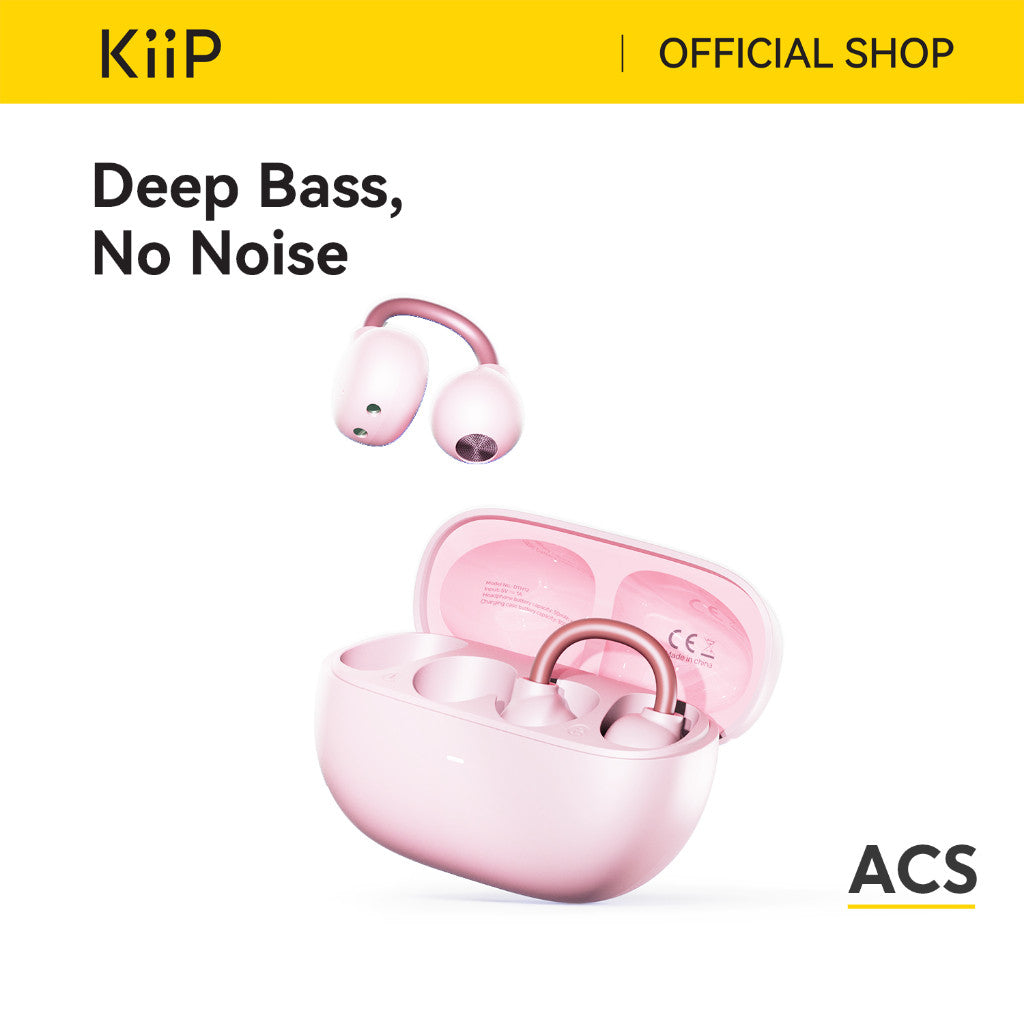 KiiP Wireless DTH12 OWS Ear Clip Earphone Bluetooth TWS AI Noise Cancellation Stereo