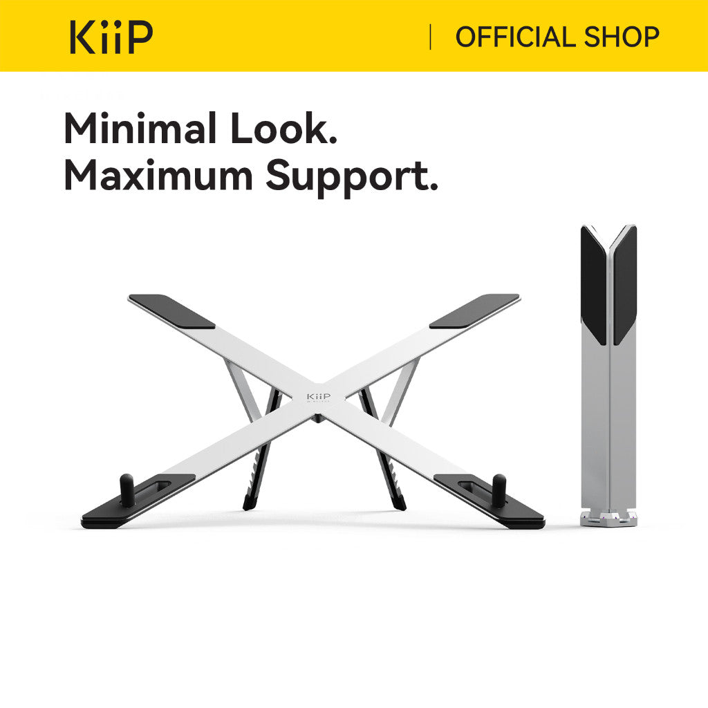 KiiP H06 Laptop Stand Tablet Holder Foldable Aluminium Multifungsi Dudukan Macbook Portable