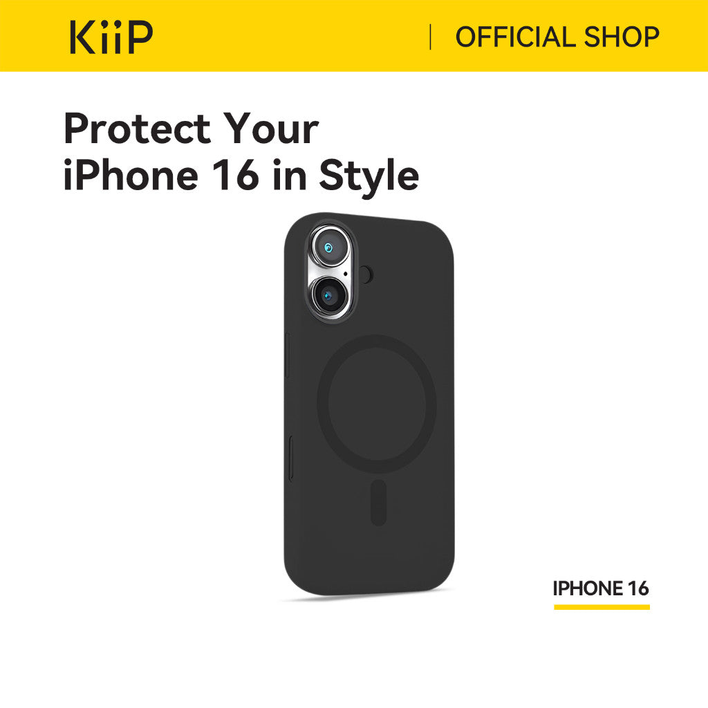 KiiP Wireless Case Iphone 16 Series Casing Magnetic Wireless Magsafe Silikon Handphone Premium