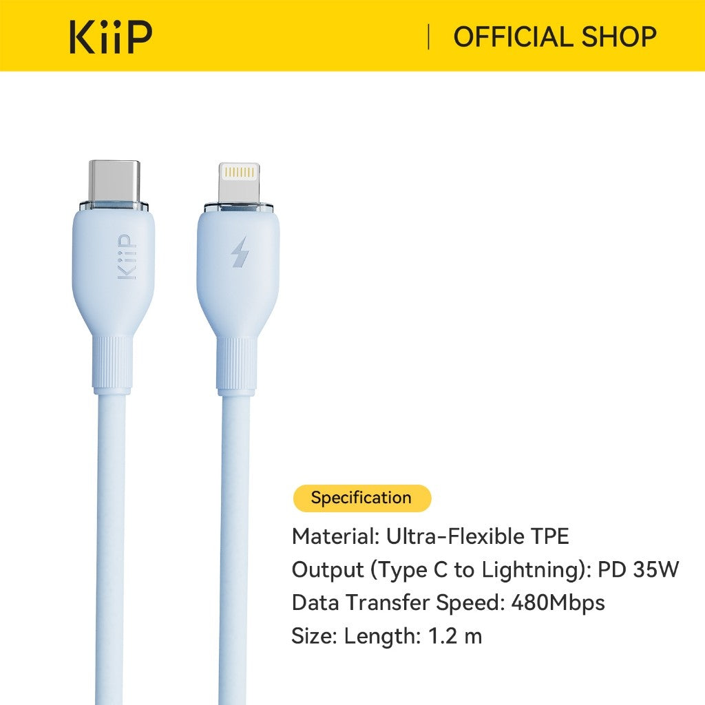KiiP Cable Fast Charging Kabel Type-C IP/C To C Up To 240W PD 35W