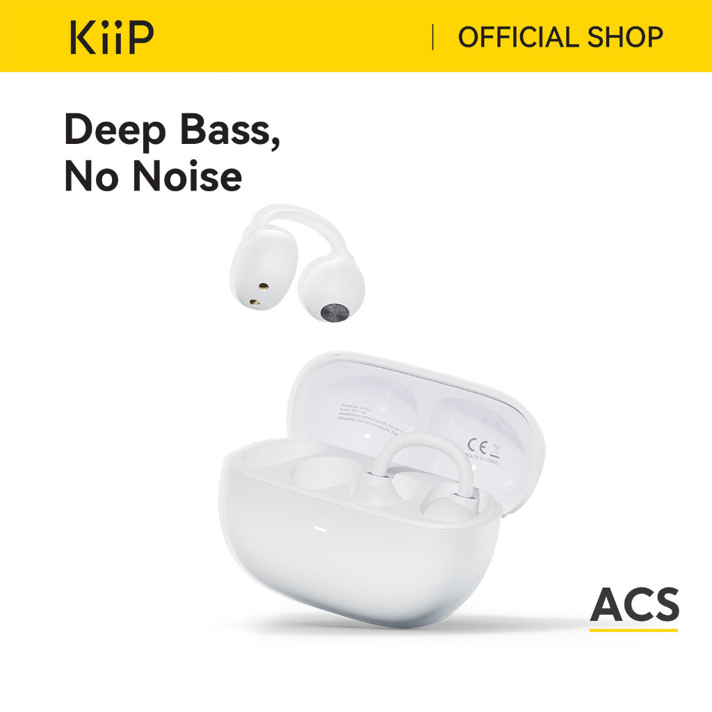 KiiP Wireless DTH12 OWS Ear Clip Earphone Bluetooth TWS AI Noise Cancellation Stereo