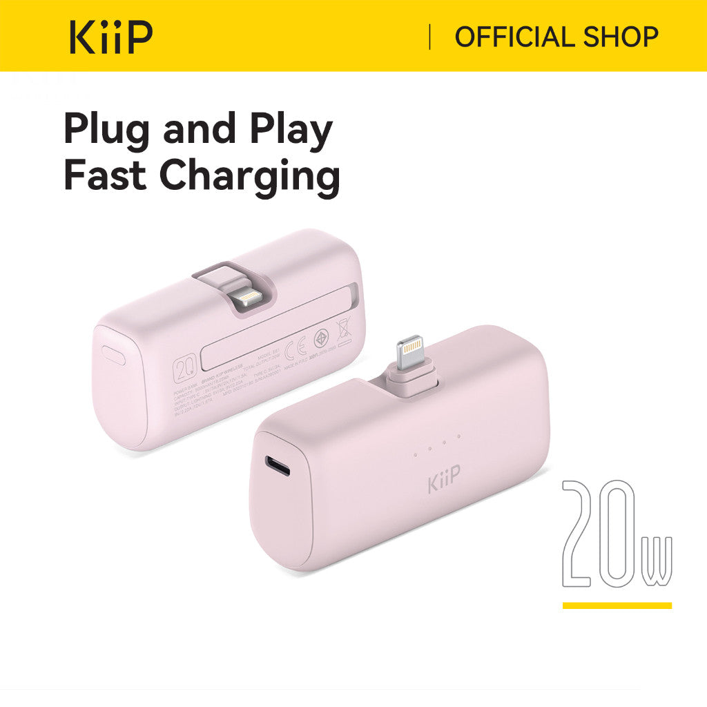 KiiP E61 Mini Power Bank Fast Charging PD 20W Type-C Lightning 5000mAh