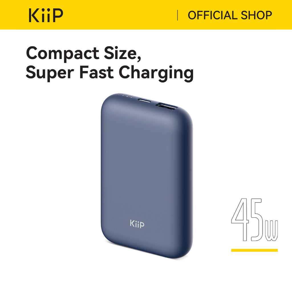KiiP E68 Power Bank Fast Charging 45W Quick Charge Type C PD 10500mAh