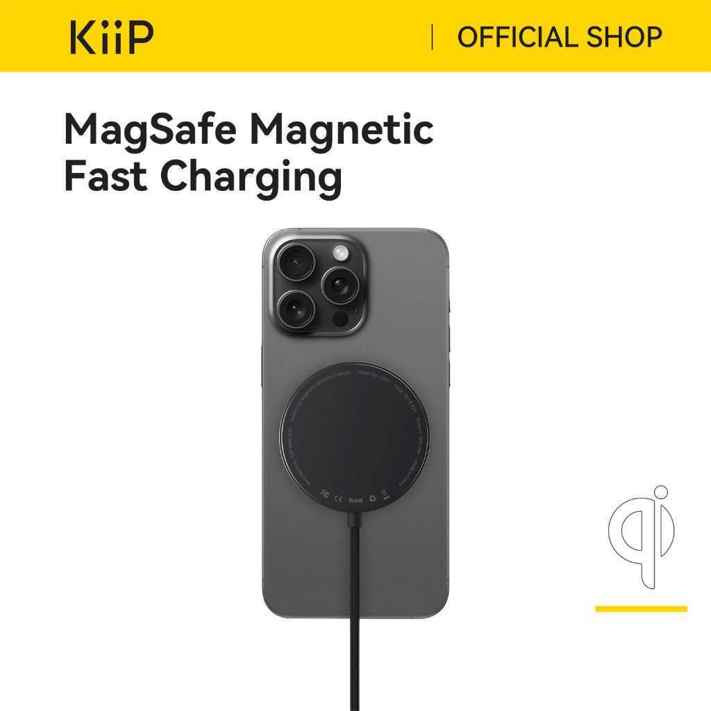 KiiP Wireless M5C Magnetic Wireless Charger Pad Qi2 Fast Charging 15W