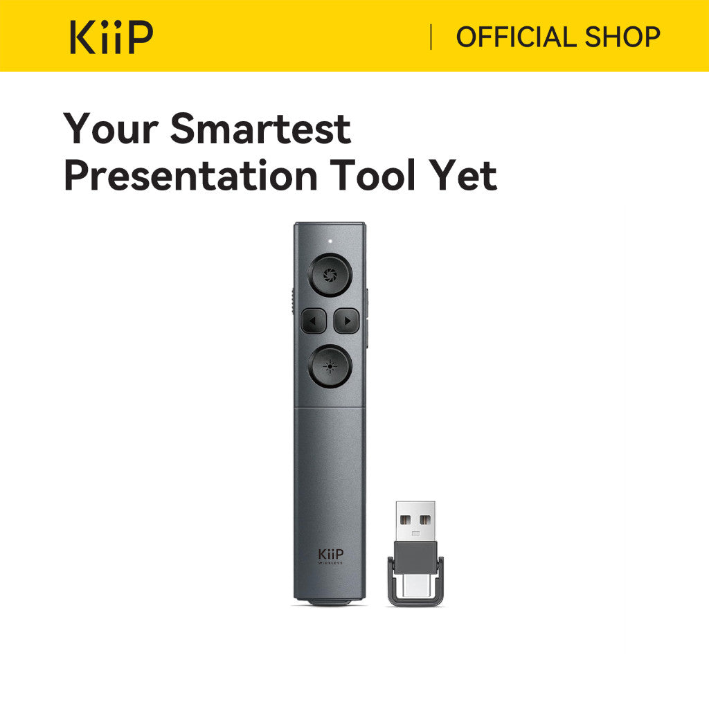 KiiP Wireless LG12 Smart  Laser Pointer 2-In-1 Type-C and USB Receiver Presenter Pointer