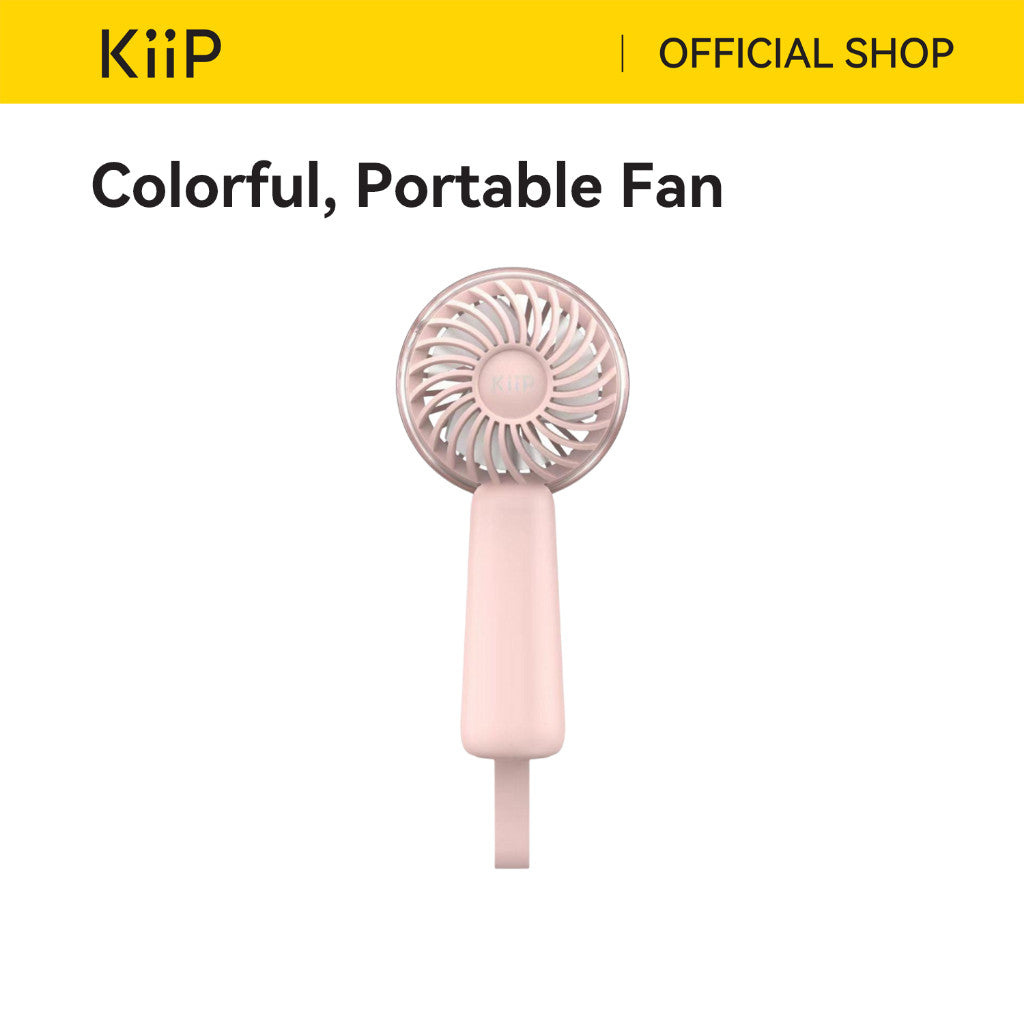 KiiP Fan02 Kipas Angin Mini Portable Rechargeable Fan-3Speed Kipas Genggam 1200mah
