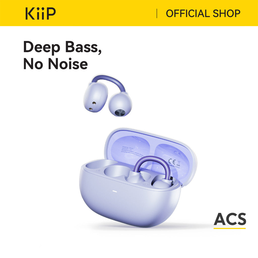 KiiP Wireless DTH12 OWS Ear Clip Earphone Bluetooth TWS AI Noise Cancellation Stereo